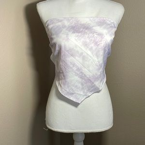 Purple Tie Dye Silk Bandana Top